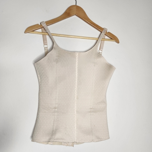 Lady Womens 34 Beige Waist Trainer Corset Open Bust Shapewear VTG - Picture 6 of 7